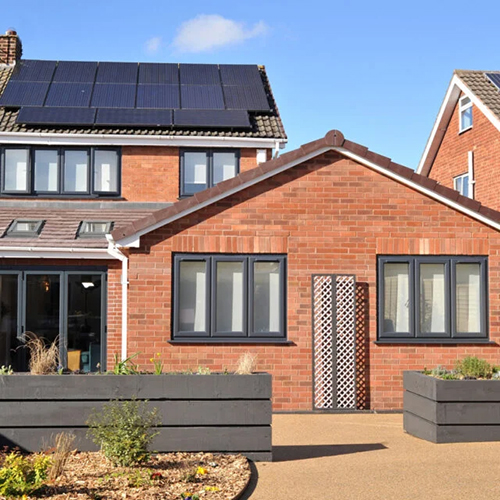 A residential property built using Regency London bricks