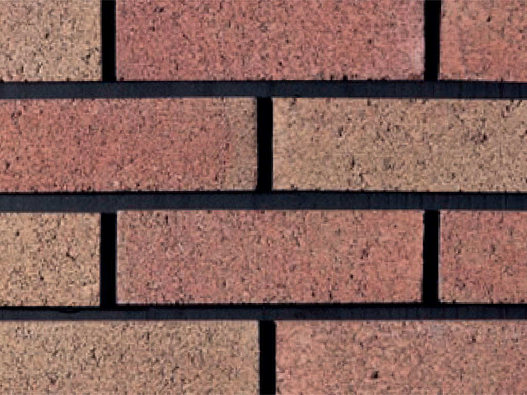 Close up of a wall of Antique Autumn bricks