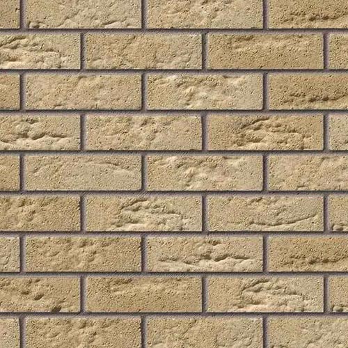 Close up of a wall of Darwell Cream bricks
