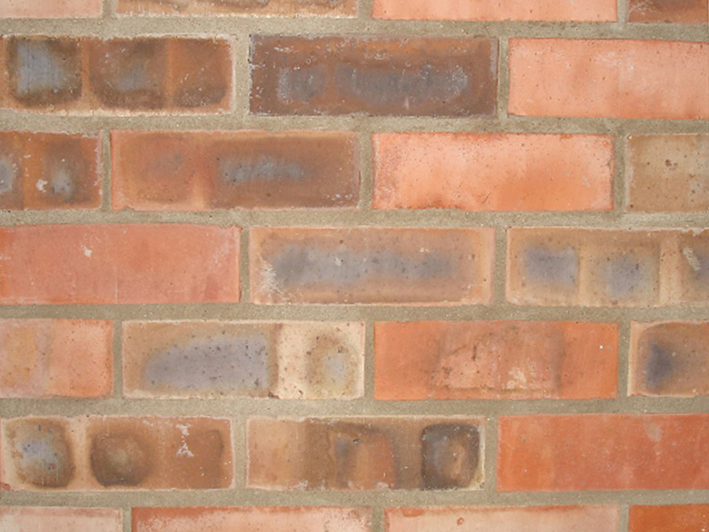 Close up of a wall of Huby bricks