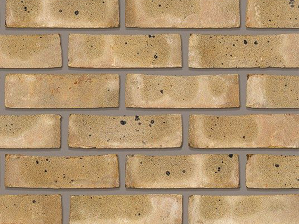 Close up of a wall of Hurstwood Multi bricks