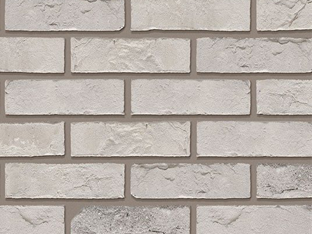 Close up of a wall of Forum Grey bricks