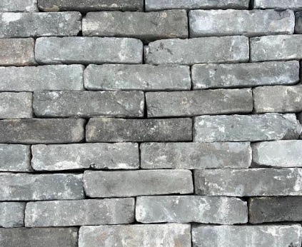 Close up of Grey handmade bricks