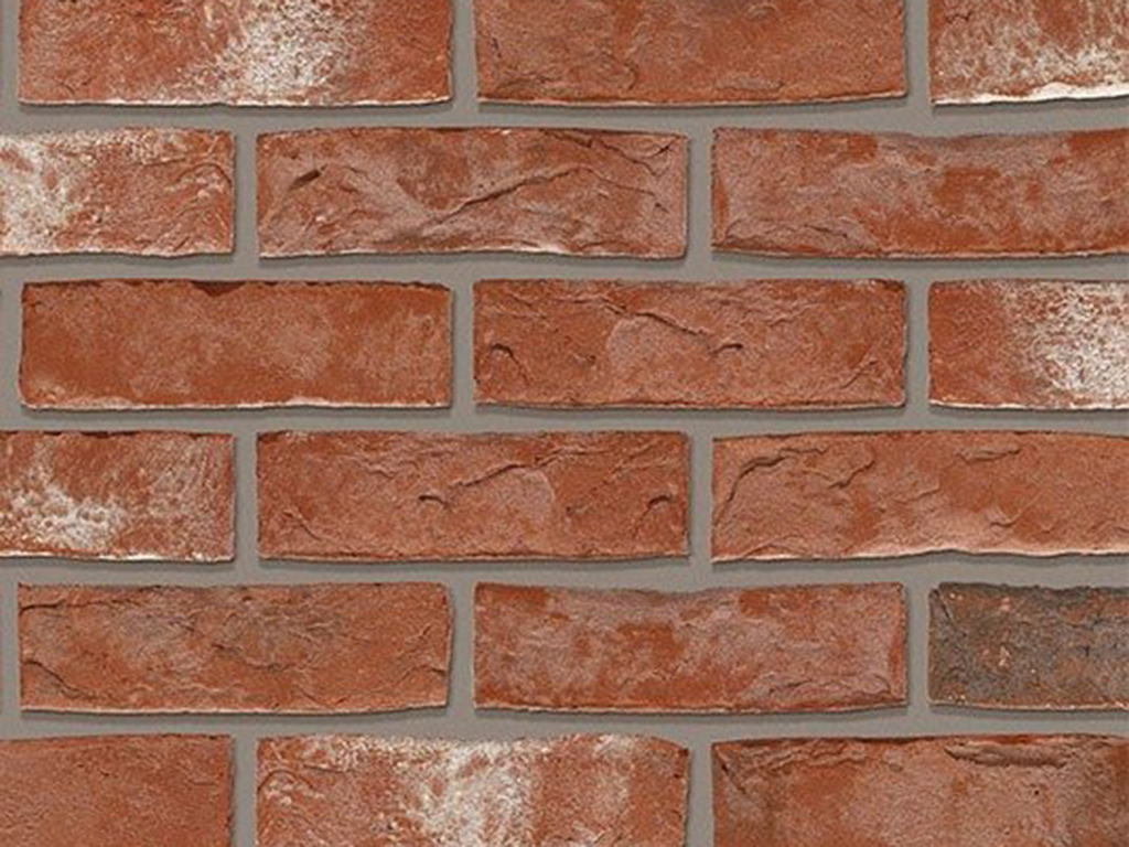 Close up of a wall of Olde Essex Red Multi bricks