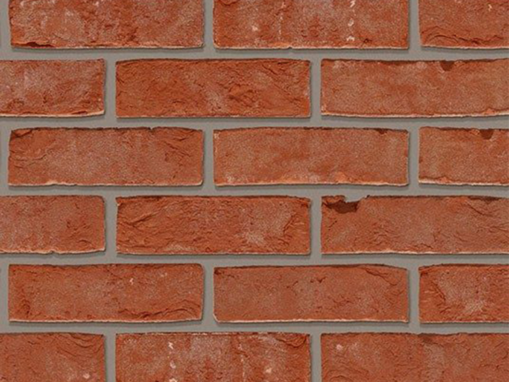 Close up of a wall of Olde Chelford Red Multi bricks