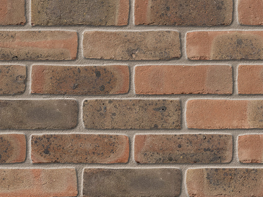 Close up of a wall built using Bexhill Dark bricks