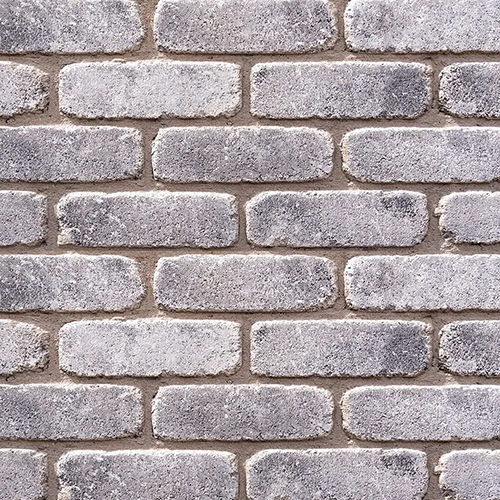 Close up of a wall of Lewis Antique bricks
