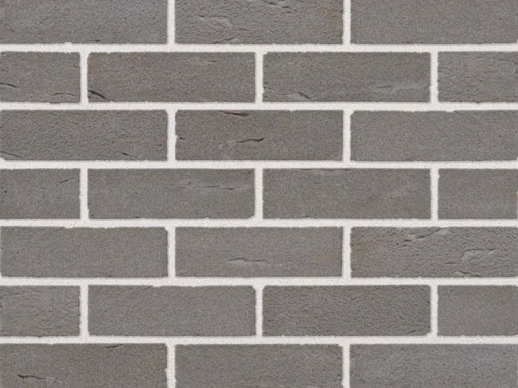 Close up of a wall of Fort Grey bricks