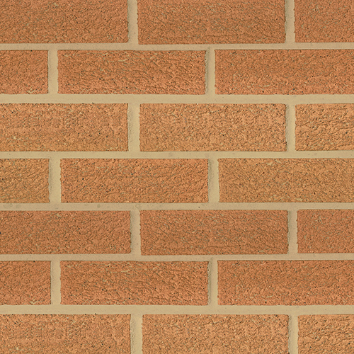 Close up of a wall of Buff Rustic bricks
