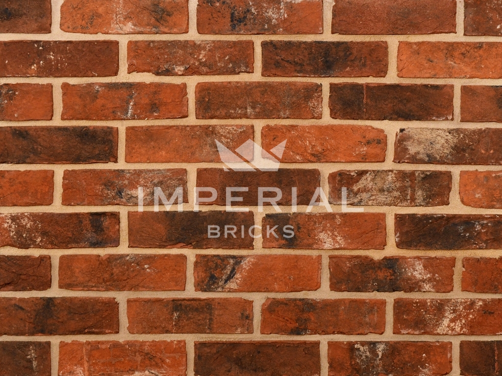 Close up of a wall of Olde Reclamation Shire bricks