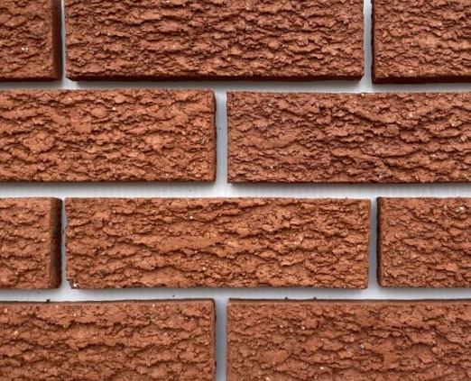 Close up panel image of the 73mm Red Rustic brick