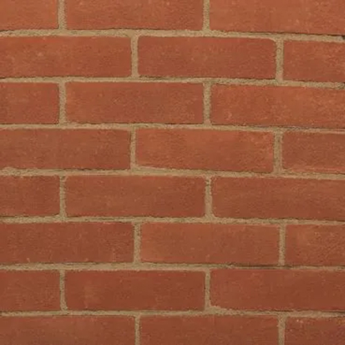 A wall of Waresley Orange Stock bricks