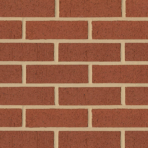 Close up of a wall of Hadley Red Wirecut bricks