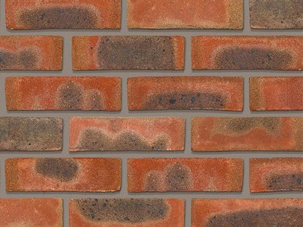 Close up of a wall of Capelwick Multi bricks