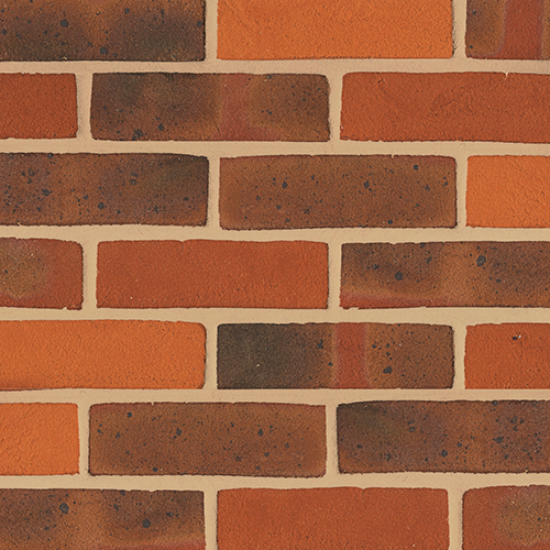 Close up of a wall of Hampshire Stock Bucks Multi bricks