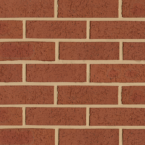 Close up of a wall of Red Dragwire bricks
