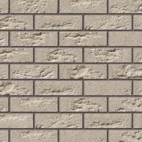 Close up of a wall of Etton White bricks