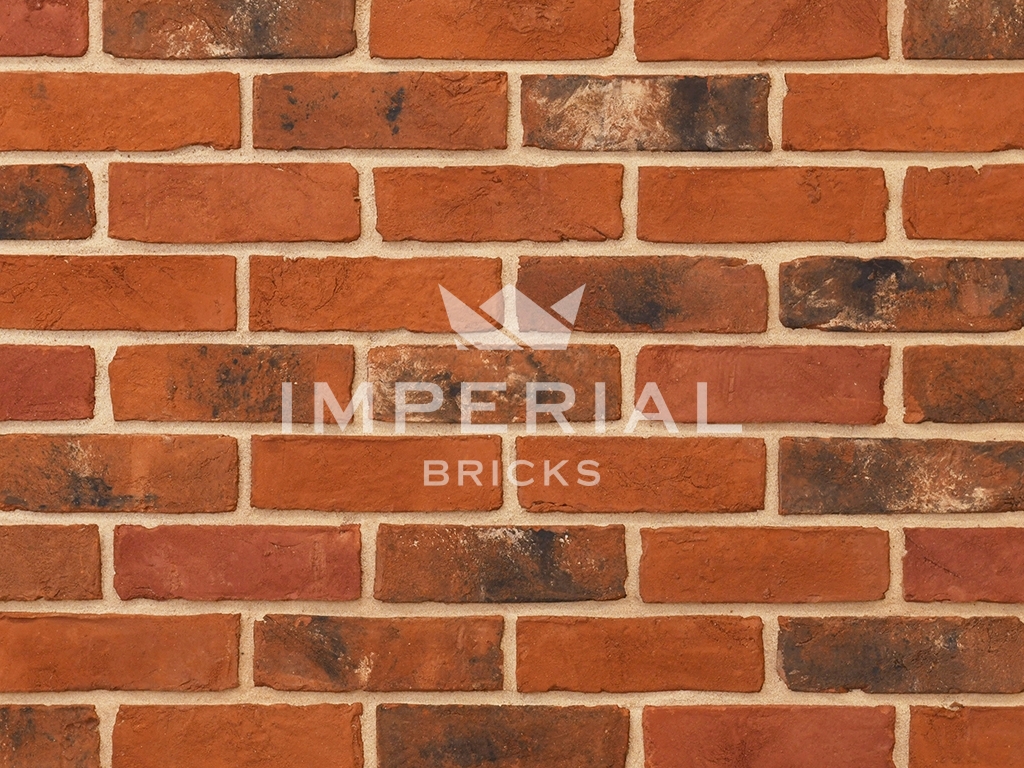 Close up of a wall of Imperial Blend bricks