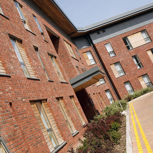 A commercial property built using New Red Multi Gilt Stock bricks