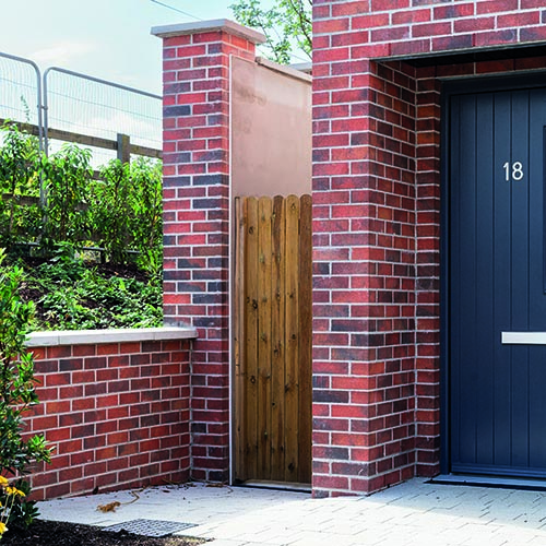 A boundary wall built using Edenmore Smooth bricks