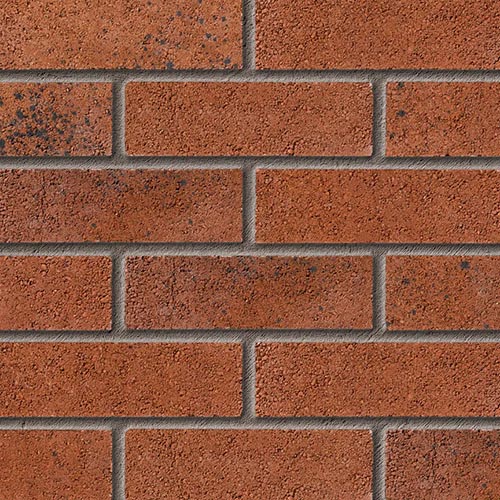 Close up of a wall of Adwick Sunrise bricks