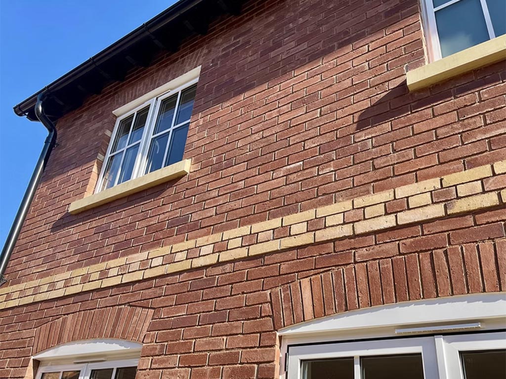 Detailed Old Victorian Pressed Medium Light brickwork
