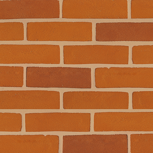 Close up of a wall of Hampshire Stock Downs Blend bricks