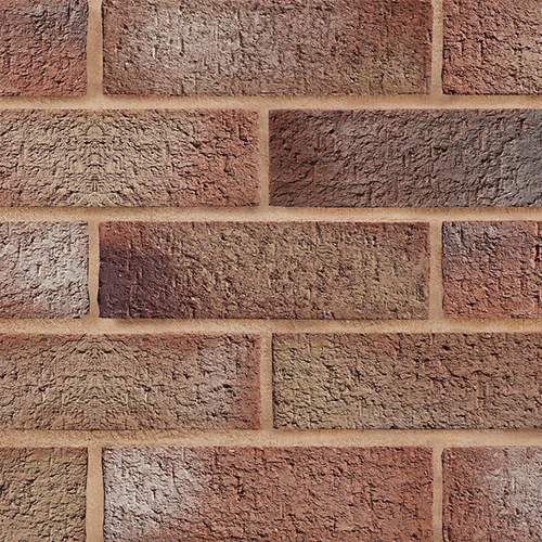 Close up of a wall of Flamborough Gold 73mm bricks