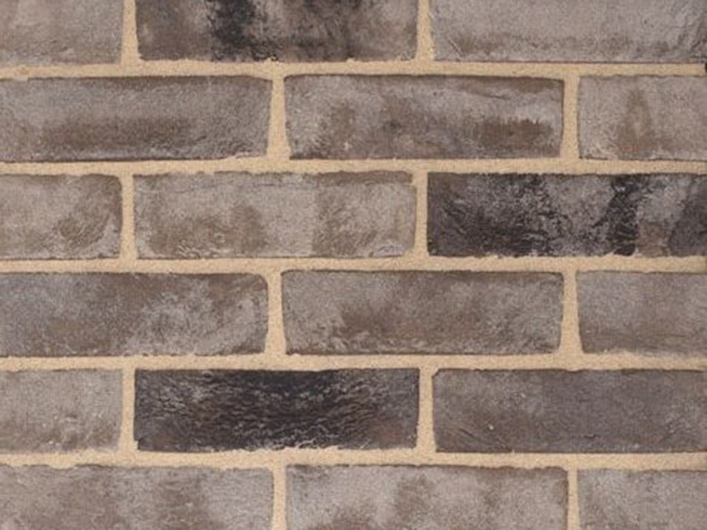 Close up of a wall of Pagus Grey/Black bricks