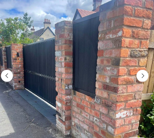 Project view of a gatepost in farmhouse handmades