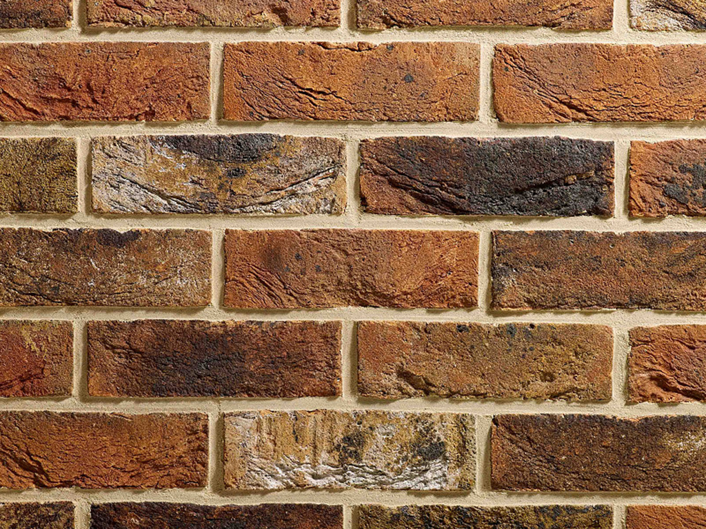 Close up of a wall of Birkdale Blend bricks