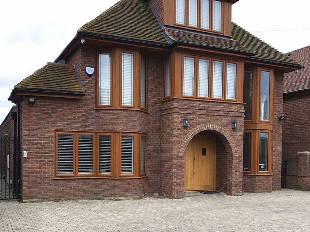 A house built from Bedfordshire Mixture bricks