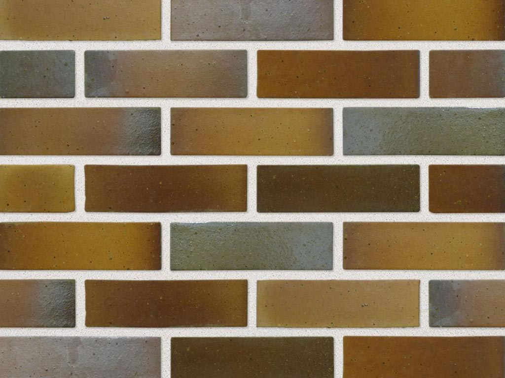 Close up of a wall of Yellow Multi Smooth bricks