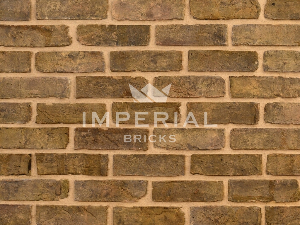 Close up of a wall of Windsor Salvage Stock bricks