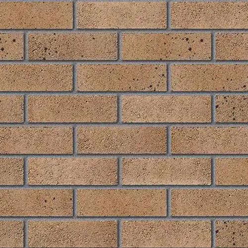 Close up of a wall of Killin Buff bricks