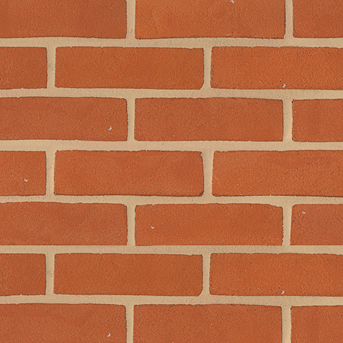 Close up of a wall of Hampshire Stock Red bricks