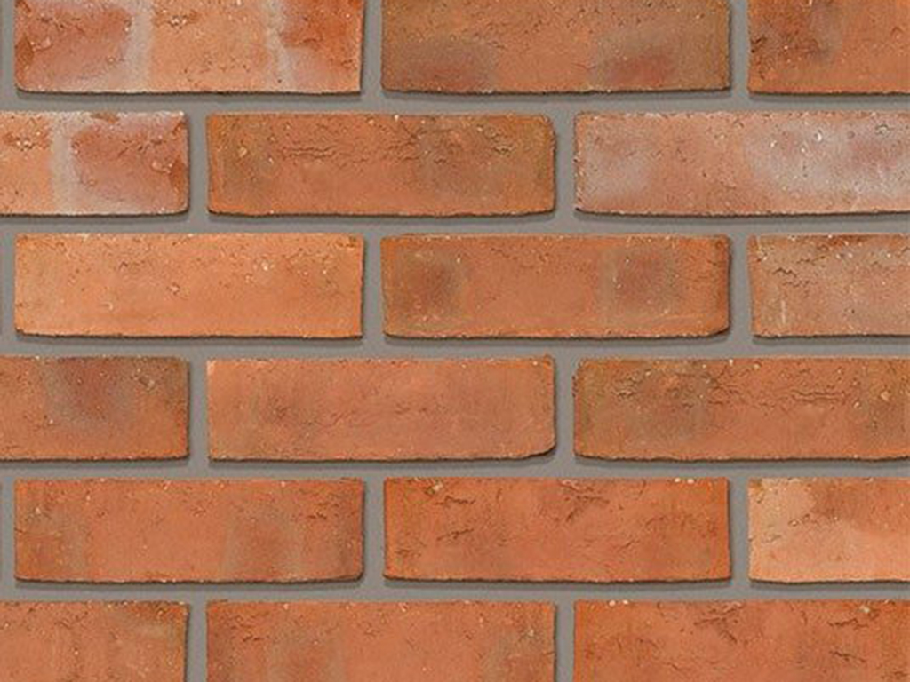 Close up of a wall of Autumn Russet Sovereign Stock bricks