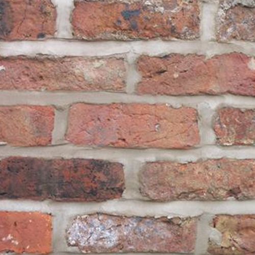 Close up of a wall of Edwardian Handmade bricks