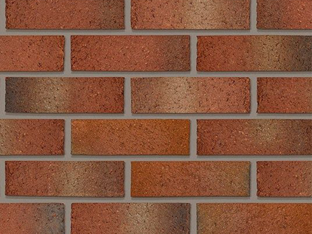 A wall of Chepstow Multi bricks