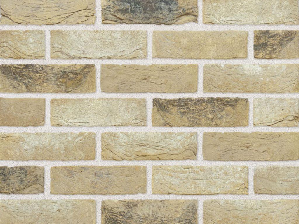 Close up of a wall of Arethusa Multi bricks