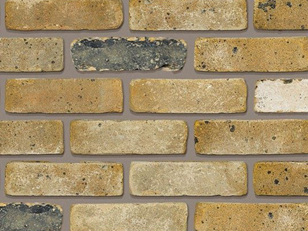 CLose up of a wall of Smeed Dean Mile End Mixture bricks