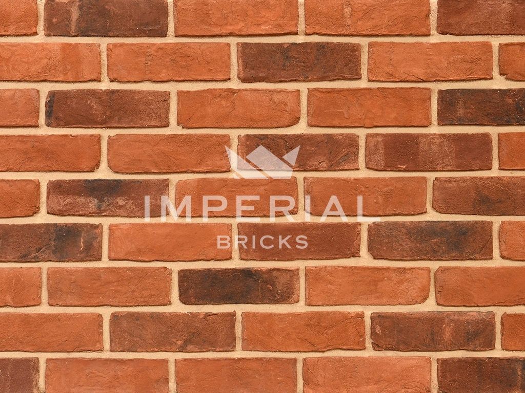 Close up of a wall of Country Blend bricks