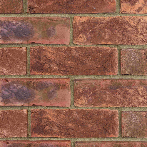 Close up of a wall of Autumn Brown bricks