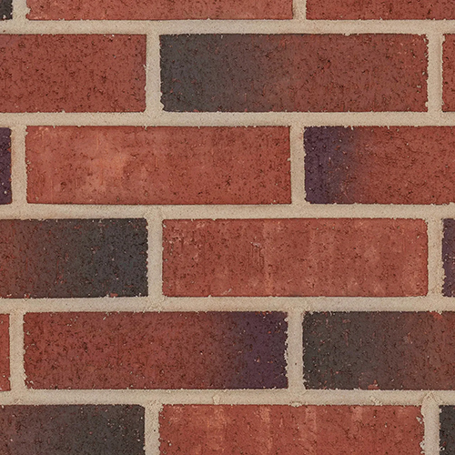 Close up of a wall of Kilmarnock Blend bricks