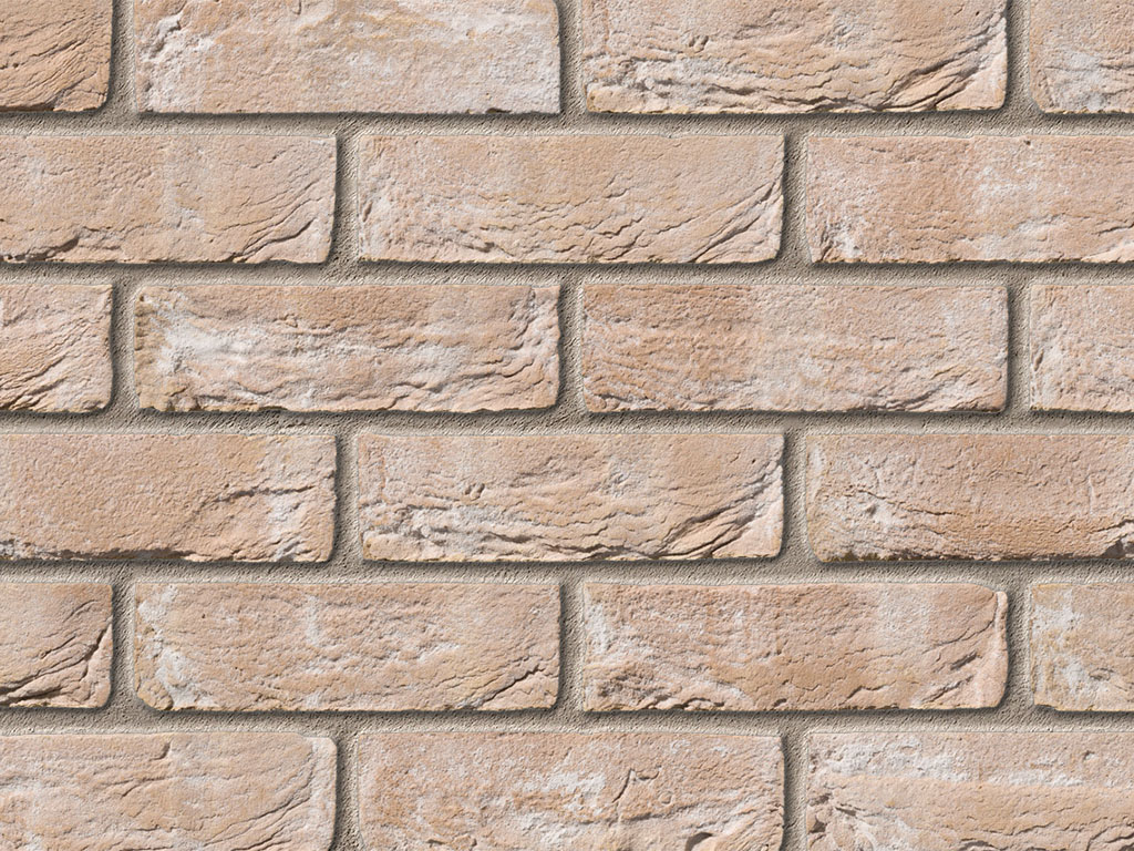 Close up of a wall of Bradgate Light Buff bricks