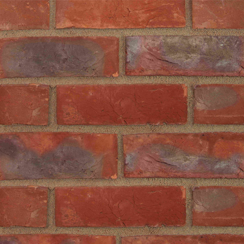 Close up of a wall of Southwold bricks