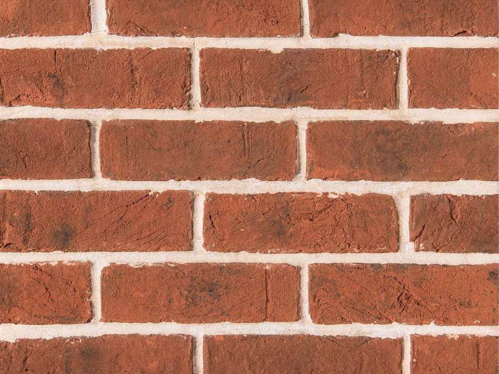 Close up of a wall of Townhouse Blend Handmade bricks